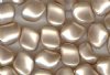 10 9x8mm Powder Almond Swarovski Twisted Pearl